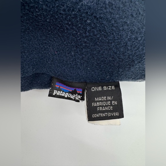 RARE Vintage 90s Patagonia Blue Lama Print Wool Ski Beanie - Picture 2 of 3